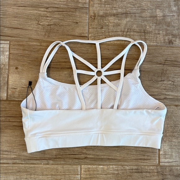 White Strappy Women's Sports Bra-L - Picture 2 of 4